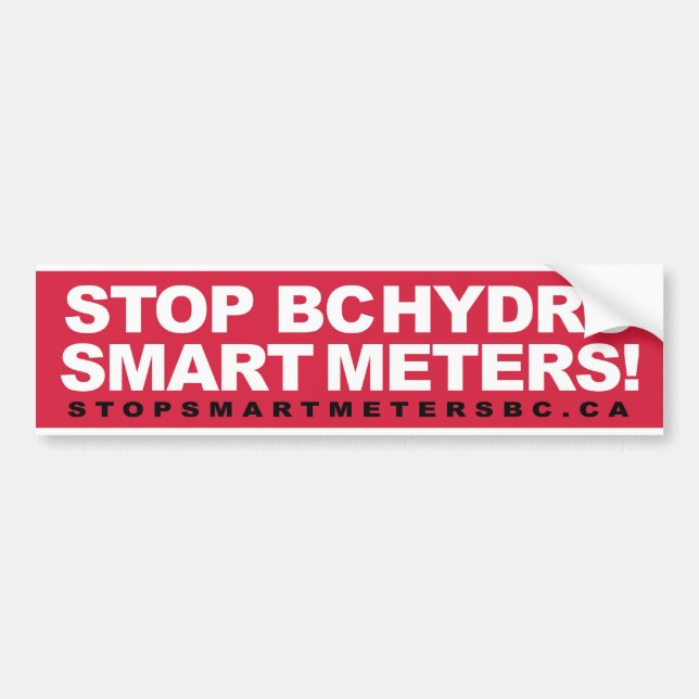 Autocollant De Voiture Arrêtez les mètres de BCHydro Smart (Devant)