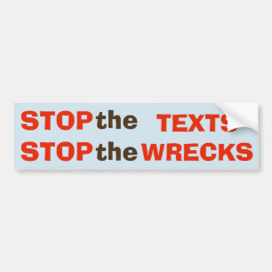 Autocollant De Voiture Arrêtez les textes - arrêtez l'autocollant