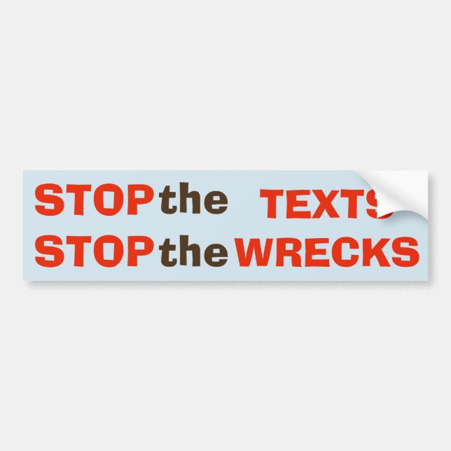 Autocollant De Voiture Arrêtez les textes - arrêtez l'autocollant (Devant)