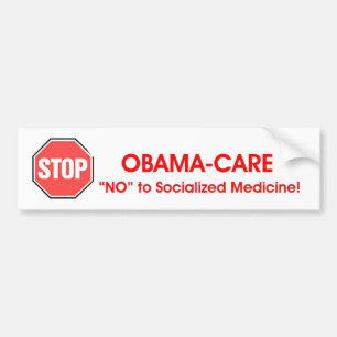 Autocollant De Voiture ARRÊTEZ l'Obama-soin