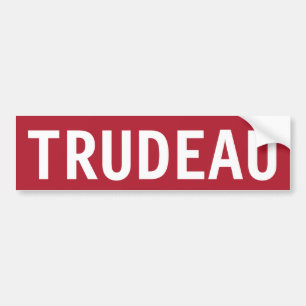 AUTOCOLLANT DE VOITURE ARRÊTEZ TRUDEAU
