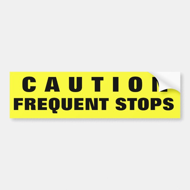 Autocollant De Voiture Arrêts de Freqent de précaution (Devant)
