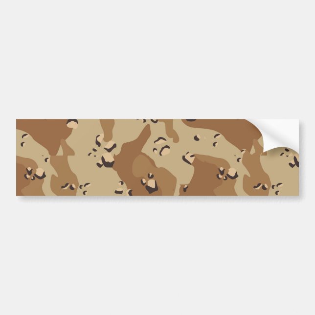 Autocollant De Voiture Arrière - plan du Camouflage du désert militaire (Devant)
