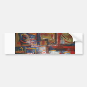 Autocollant De Voiture Art abstrait africain - carrés et cercles