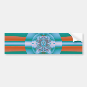 Autocollant De Voiture Art abstrait corail aquatique rétro-futuriste