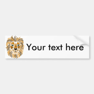 Autocollant De Voiture Art abstrait de lion Artsy d'amusement