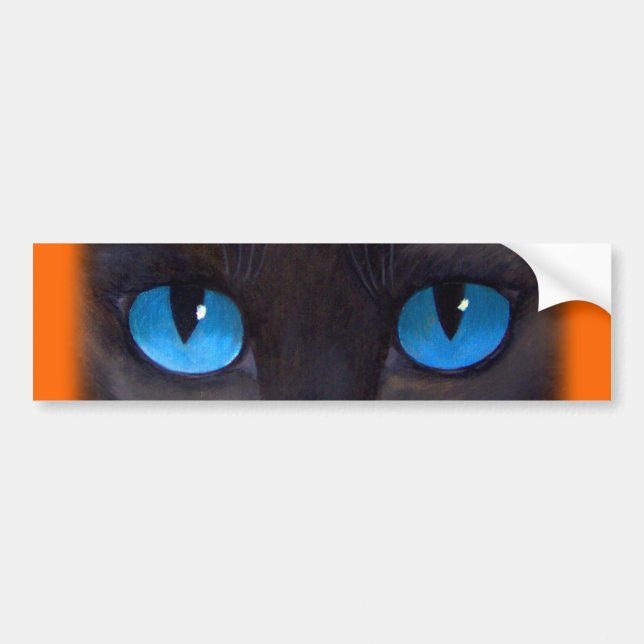 Autocollant De Voiture Art de peinture de papillon de chat noir - multi (Devant)