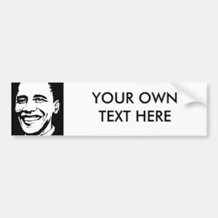 AUTOCOLLANT DE VOITURE ART D'ENCRE DE BARACK OBAMA