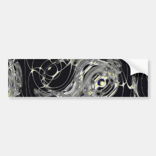 Autocollant De Voiture Art fractal abstrait Toile d'Or