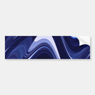 Autocollant De Voiture Art moderne contemporain abstrait de bleu