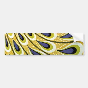 Autocollant De Voiture Art nouveau vintage, plume de paon de Macmillan