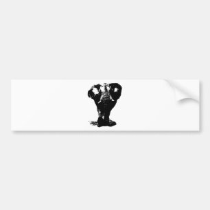 Autocollant De Voiture Art pop Eléphant Noir & Blanc