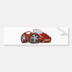Autocollant De Voiture Art rouge de voiture de bande dessinée