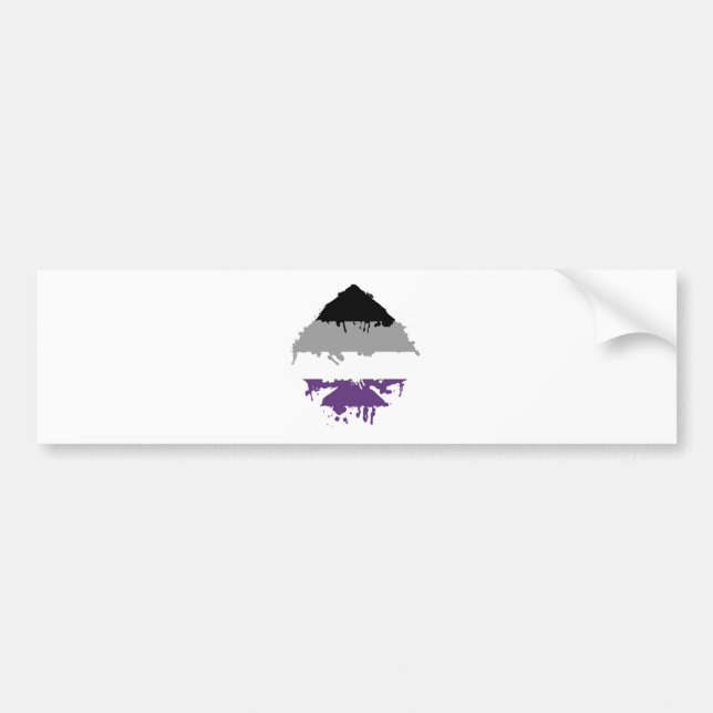 Autocollant De Voiture As asexuel de Paintdrip (Devant)