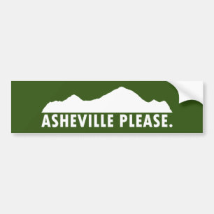 Autocollant De Voiture Asheville s'il vous plaît