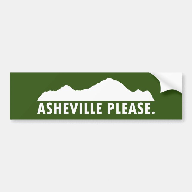Autocollant De Voiture Asheville s'il vous plaît (Devant)