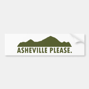 Autocollant De Voiture Asheville S'Il Vous Plaît