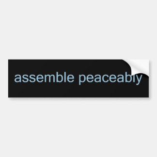 Autocollant De Voiture Assembler pacifiquement - Sticker pare-chocs - noi