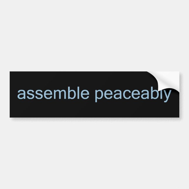 Autocollant De Voiture Assembler pacifiquement - Sticker pare-chocs - noi (Devant)