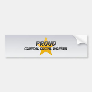 Autocollant De Voiture Assistant social clinique fier