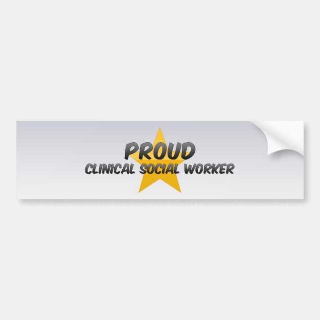 Autocollant De Voiture Assistant social clinique fier (Devant)