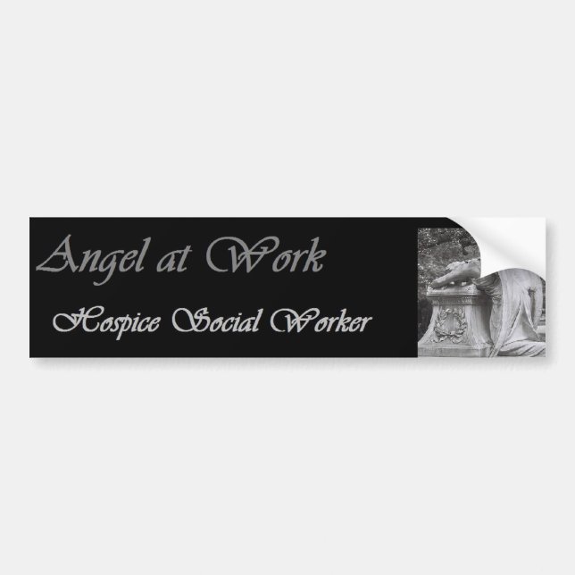 Autocollant De Voiture Assistant social d'hospice (Devant)