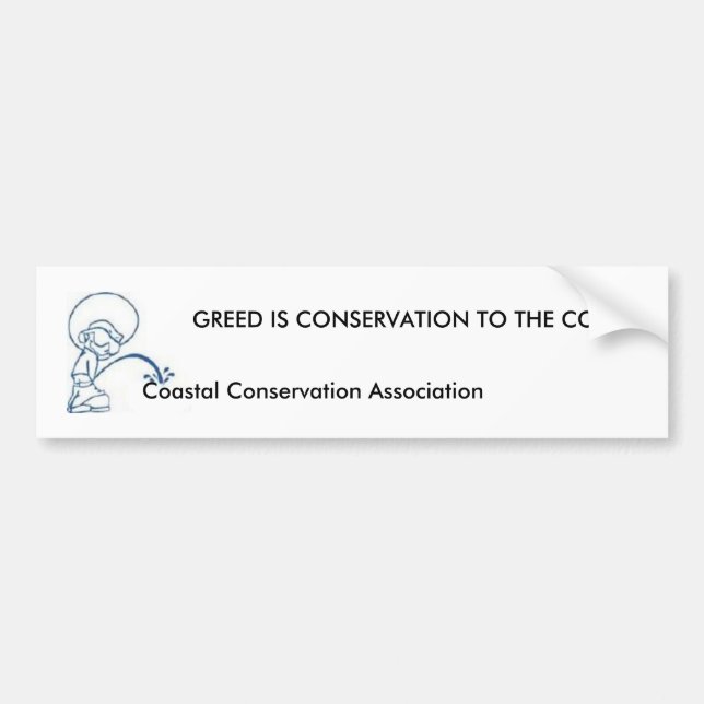 Autocollant De Voiture Association ANTI- côtière de conservation… (Devant)