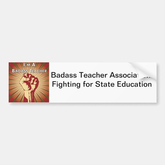 Autocollant De Voiture Association de professeur de Badass (Devant)