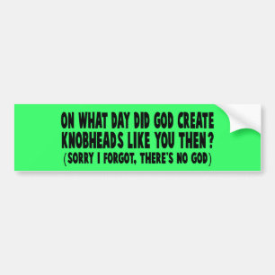 Autocollant De Voiture Athée