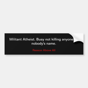 Autocollant De Voiture Athée militant