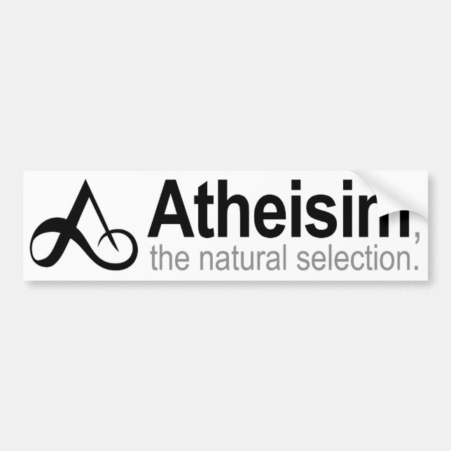 Autocollant De Voiture Athéisme la sélection naturelle (Devant)