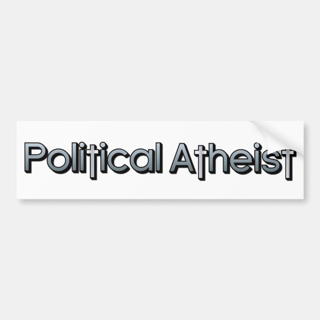 Autocollant De Voiture Athéiste politique (Devant)