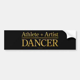 Autocollant De Voiture Athlète + Artiste = danseur