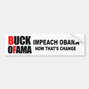 Autocollant De Voiture Attaquez Obama - maintenant qu'est le changement