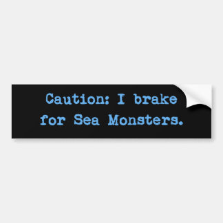 Autocollant De Voiture Attention Je Freins Pour Les Monstres De Mer