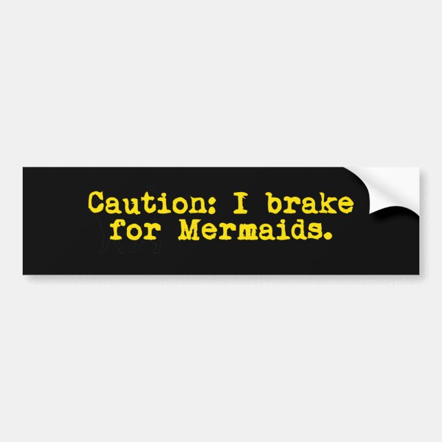 Autocollant De Voiture Attention Je Freins Pour Les Sirènes (Devant)