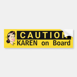Autocollant De Voiture ATTENTION Karen à bord d'un Ventilateur pare-chocs