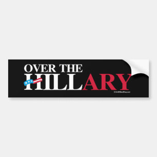 Autocollant De Voiture Au-dessus de la Hillary -- Anti-Hillary - blanc -