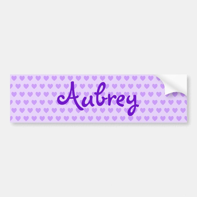 Autocollant De Voiture Aubrey en violet (Devant)