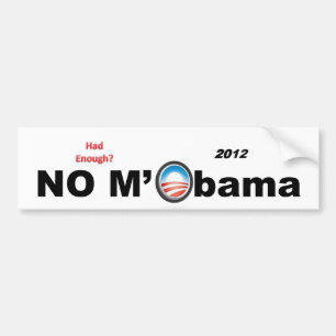 Autocollant De Voiture Aucun adhésif pour pare-chocs 2012 de M'Obama