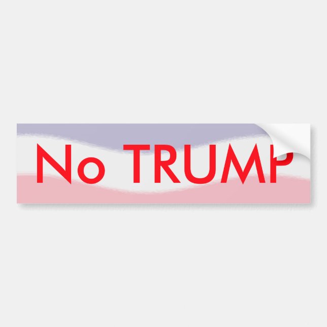 Autocollant De Voiture Aucun adhésif pour pare-chocs de Donald Trump (Devant)