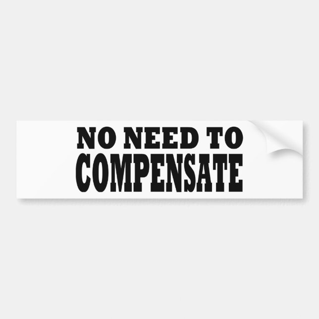 Autocollant De Voiture Aucun besoin de compenser (Devant)