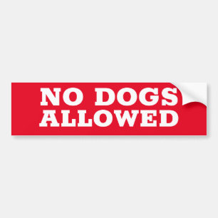 Autocollant De Voiture AUCUN CHIEN Symbole/autocollant autorisé