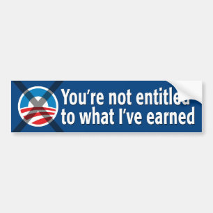 Autocollant De Voiture AUCUN Droit : Sticker anti-Obama