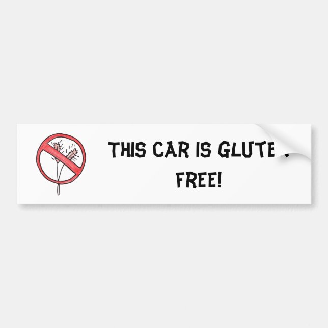 Autocollant De Voiture Aucun gluten/blé ne libèrent ! (Devant)