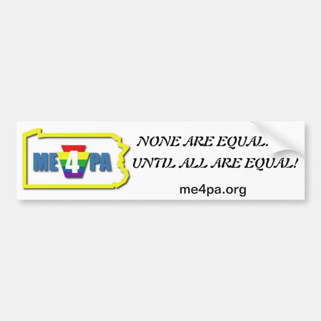 Autocollant De Voiture Aucun n'est Bumpersticker égal (Devant)