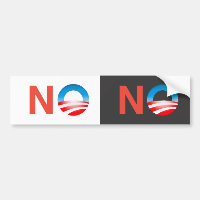 Autocollant De Voiture AUCUN Nobama aucun Obama (Devant)