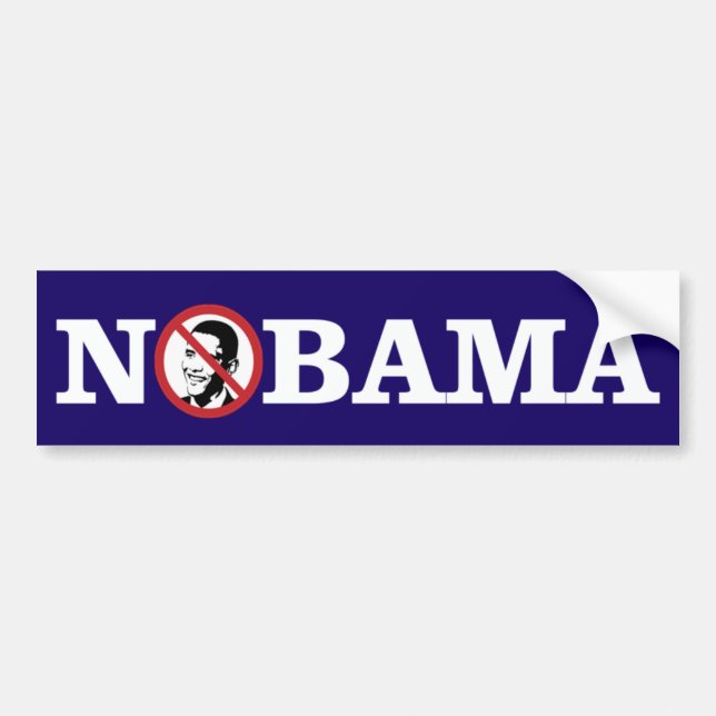 Autocollant De Voiture Aucun Obama Bumpersticker (Devant)
