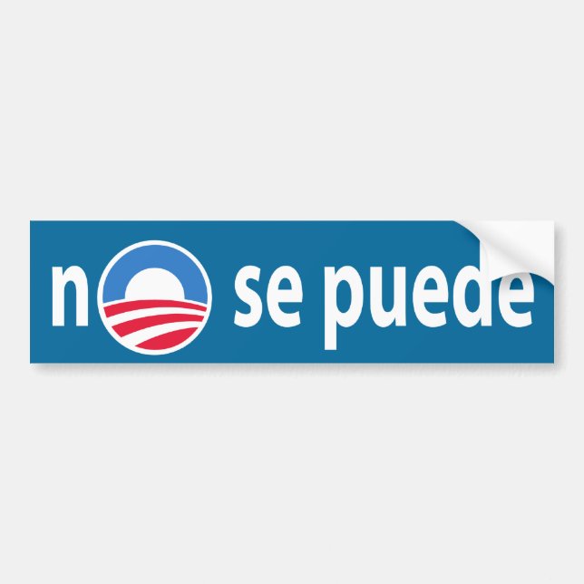 Autocollant De Voiture aucun puede de Se - Obama aucun nous biseautons (Devant)