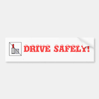 Autocollant De Voiture aucun rouge à lèvres, NE CONDUISENT SANS RISQUE !